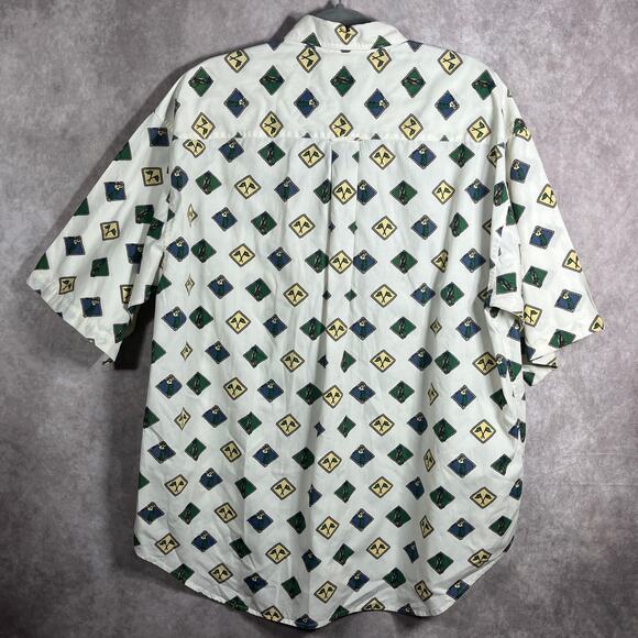 Preswick & Moore Shirt Mens Size XL‎ White Golf Print Button Down Casual Preppy - Picture 4 of 7